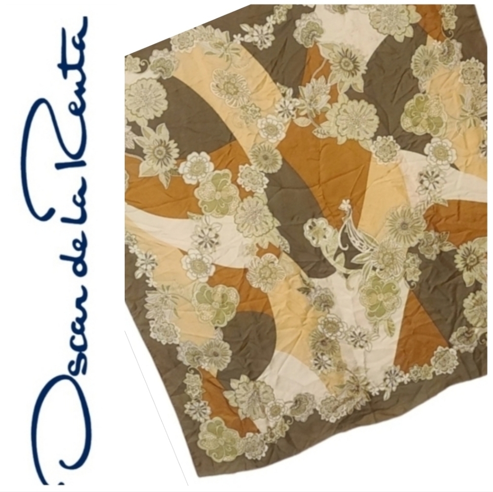 🎖 VINTAGE Oscar de la Renta Silk Scarf🎁+GIFT(COPY)